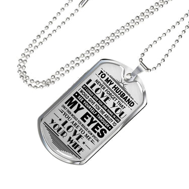 I Love my Husband Pendant Necklace For Husband From Wife- Perfect Birthday Gifts